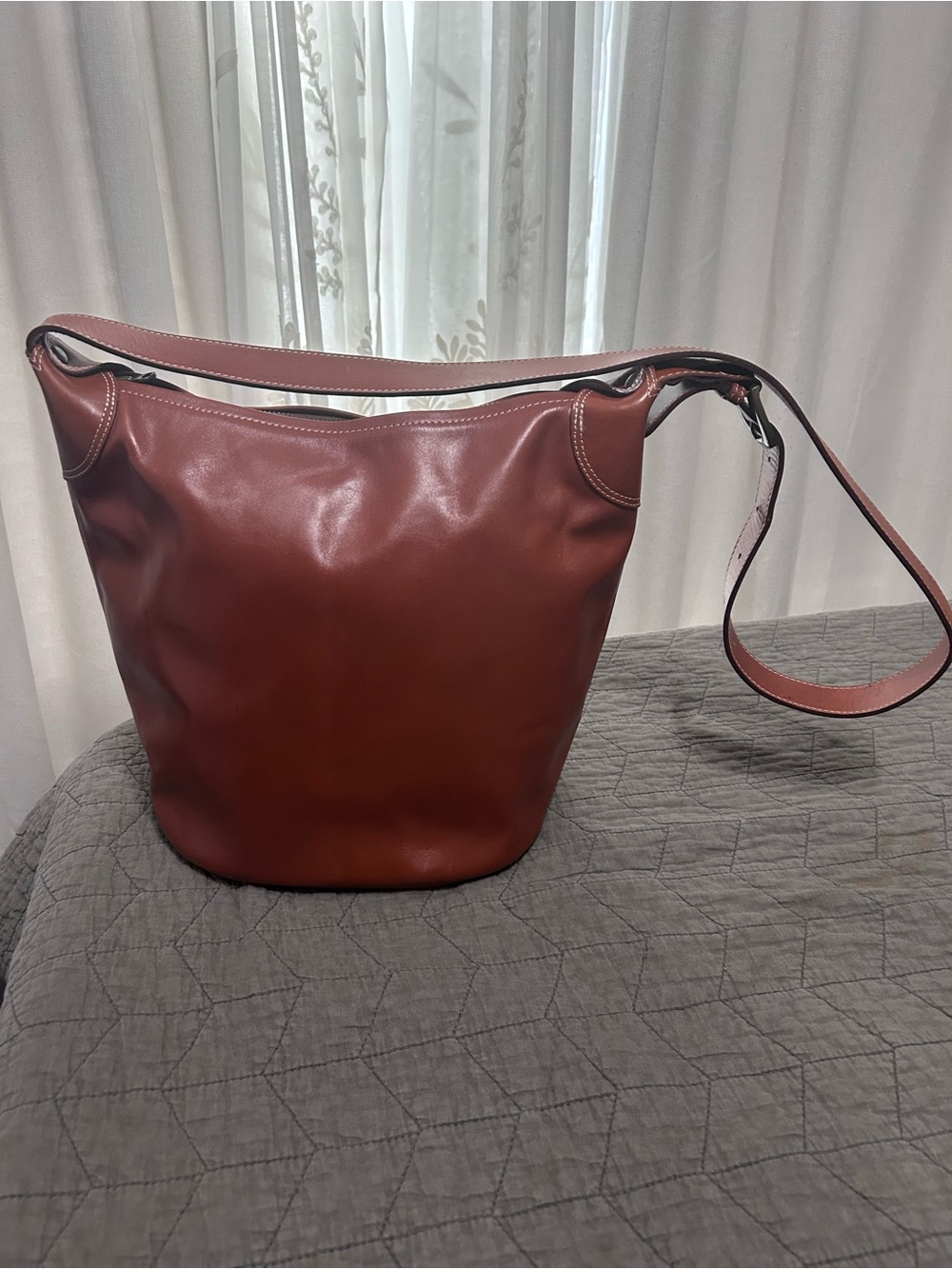 Latico Leather Bucket Bag Brown